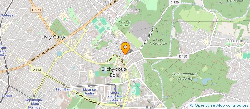 localisation de l'entreprise GROUPE SCOLAIRE PRIVE BELLEVUE à CLICHY-SOUS-BOIS