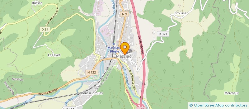 localisation de l'entreprise GROUPE SCOLAIRE SAINT ANDRE à MASSIAC