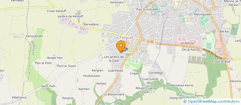 localisation de l'entreprise GROUPE SCOLAIRE STE ANNE NOTRE DAME  LE FOLGOET