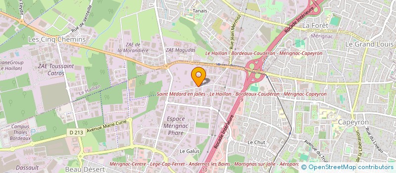 localisation de l'entreprise GROUPE SDBH à MERIGNAC