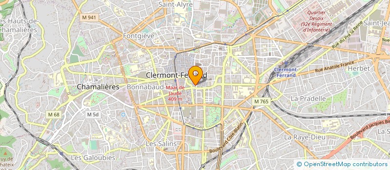 localisation de l'entreprise GROUPE SOLIDAIRES PAR NATURE SOCIAL - ECOLOGIE DU CONSEIL DEPARTEMENTAL DU PUY-DE-DOME  CLERMONT-FERRAND