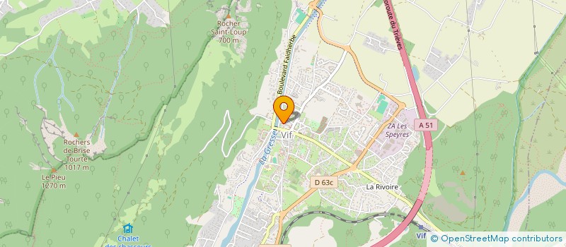 localisation de l'entreprise GROUPE SOLIDARITE VIF à VIF