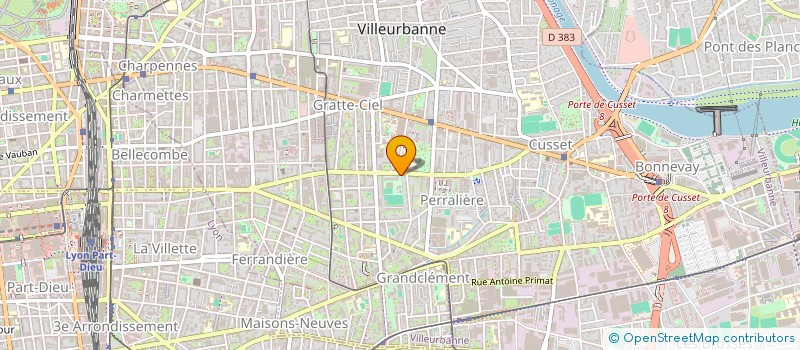 localisation de l'entreprise GROUPE SPORTIF LUGDUNUM GAZ-ELEC  VILLEURBANNE