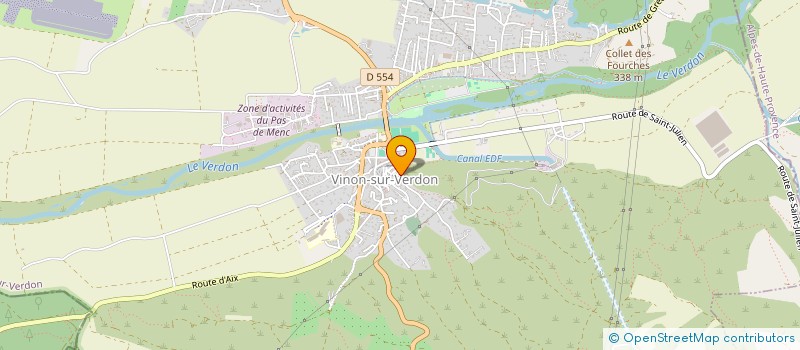 localisation de l'entreprise GROUPE SUD PROMOTION à VINON-SUR-VERDON