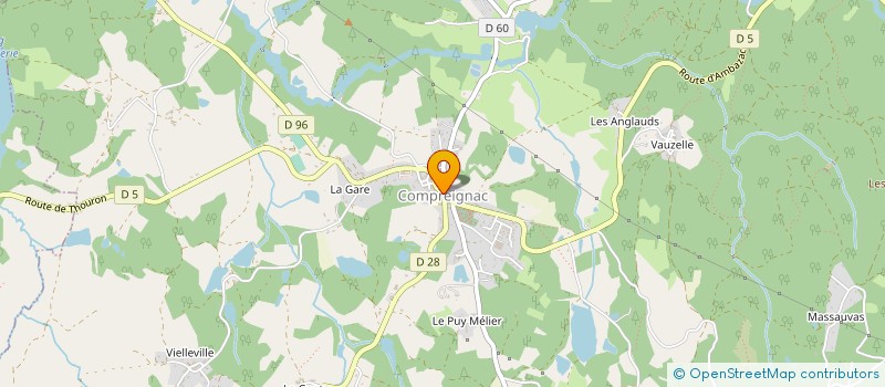 localisation de l'entreprise GROUPE SYNDICAL FORESTIER DE COMPREIGNAC à COMPREIGNAC