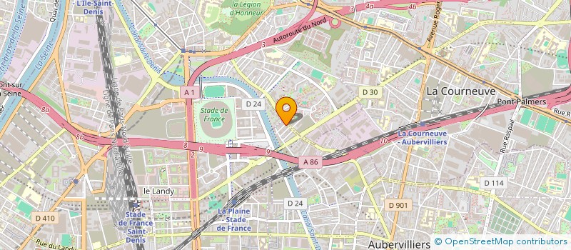 localisation de l'entreprise GROUPE TECHNIQUE PEINTURE RAVALEMENT à AUBERVILLIERS