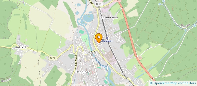 localisation de l'entreprise GROUPE THEATRAL METAMORPHOSE  BACCARAT