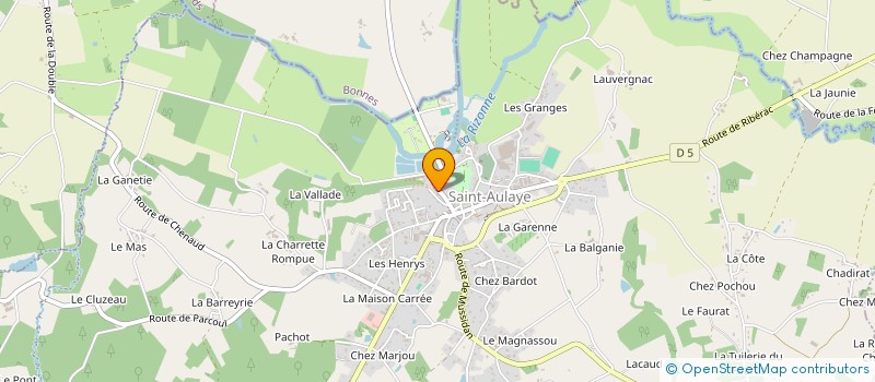 localisation de l'entreprise GROUPE THEATRALE NEPOMUCENE  SAINT AULAYE-PUYMANGOU