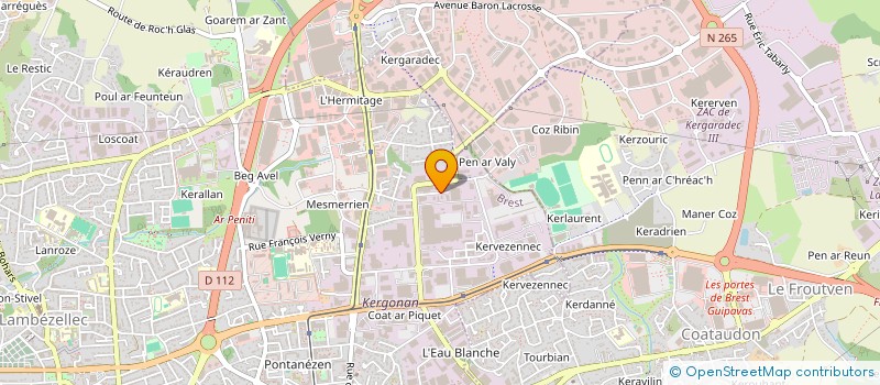 localisation de l'entreprise GROUPE TRAON INDUSTRIE DEVELPPEMENT à BREST