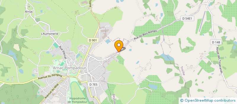 localisation de l'entreprise GROUPE VETERINAIRE DE POMPADOUR  ARNAC-POMPADOUR