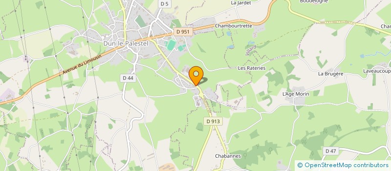 localisation de l'entreprise GROUPE VETERINAIREDE LA MARCHE à DUN-LE-PALESTEL