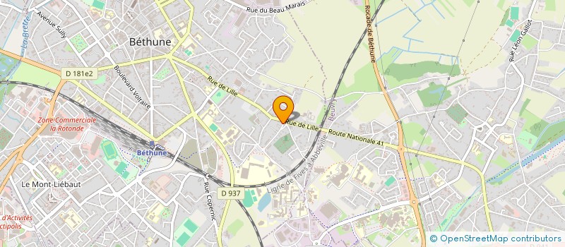 localisation de l'entreprise GROUPE VITALE à BETHUNE