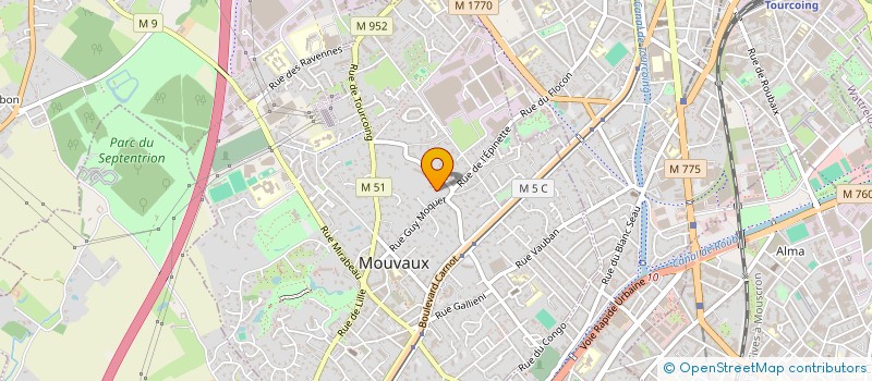 localisation de l'entreprise GROUPE VOCAL BAT'S à MOUVAUX