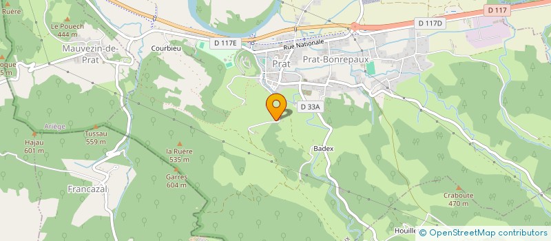 localisation de l'entreprise GROUPE VOCAL DE L'ARIEGE à PRAT-BONREPAUX