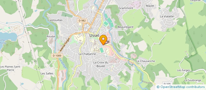localisation de l'entreprise GROUPEM FORESTIER VEDEIX ET VALIERGUE à USSEL
