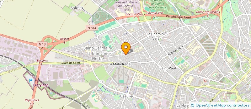 localisation de l'entreprise GROUPEMENENT SPORTS ET LOISIRS à CAEN