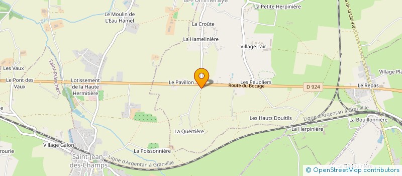 localisation de l'entreprise GROUPEMENT AGRICOLE A RESPONSABILITE LIMITEE FERME DE LA RYAUTE à SAINT-SAUVEUR-LA-POMMERAYE