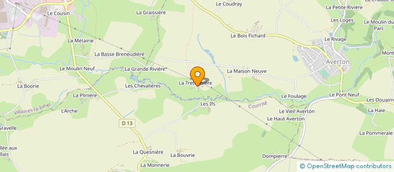 localisation de l'entreprise GROUPEMENT AGRICOLE D EXPLOITATION COMMUN RECONNU DE LA PETITE REINE  AVERTON