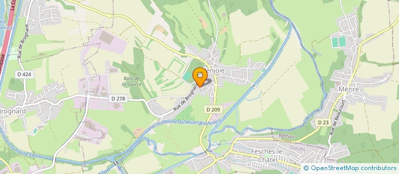 localisation de l'entreprise GROUPEMENT AGRICOLE D'EXPLOITATION EN COMMUN AGREE COTTET LES COMBES DE BOIS  ALLENJOIE