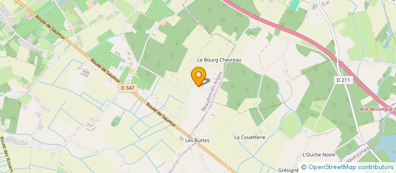 localisation de l'entreprise GROUPEMENT AGRICOLE D'EXPLOITATION EN COMMUN AGREE DE BOURG CHEVREAU à BEAUFORT-EN-ANJOU
