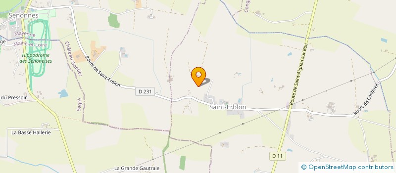 localisation de l'entreprise GROUPEMENT AGRICOLE D EXPLOITATION EN COMMUN AGREE DE LA COUDRE à SAINT-ERBLON