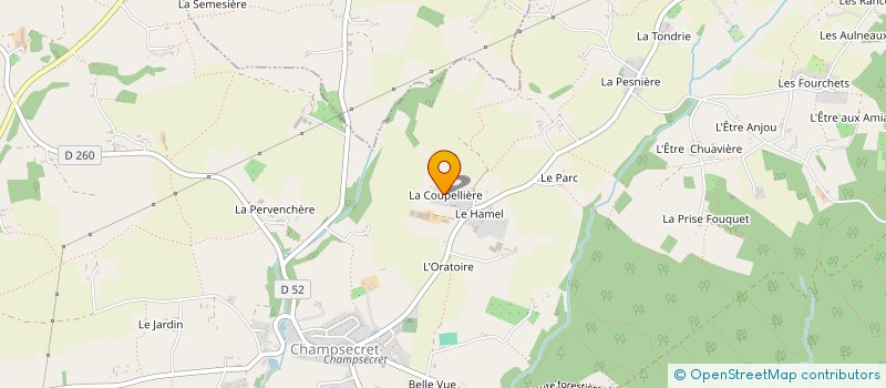 localisation de l'entreprise GROUPEMENT AGRICOLE D'EXPLOITATION EN COMMUN AGREE DE LA COUPELIERE à CHAMPSECRET
