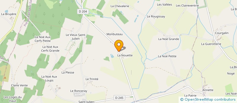 localisation de l'entreprise GROUPEMENT AGRICOLE D'EXPLOITATION EN COMMUN AGREE DE LA NOUETTE à PRE-EN-PAIL-SAINT-SAMSON