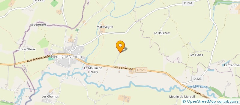 localisation de l'entreprise GROUPEMENT AGRICOLE D EXPLOITATION EN COMMUN AGREE DE LA ROSIERE  NEUILLY-LE-VENDIN