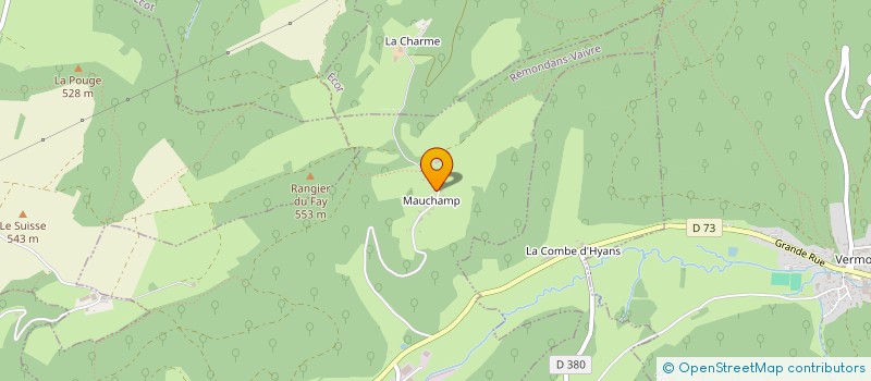 localisation de l'entreprise GROUPEMENT AGRICOLE D'EXPLOITATION EN COMMUN AGREE DE MAUCHAMPS  REMONDANS-VAIVRE