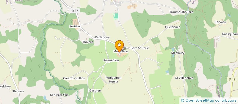 localisation de l'entreprise GROUPEMENT AGRICOLE D'EXPLOITATION EN COMMUN AGREE DE MOGUEROU à BOTSORHEL