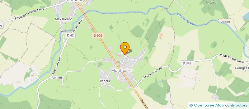 localisation de l'entreprise GROUPEMENT AGRICOLE D'EXPLOITATION EN COMMUN AGREE DE MONTJALLERAN à MONTHOLIER