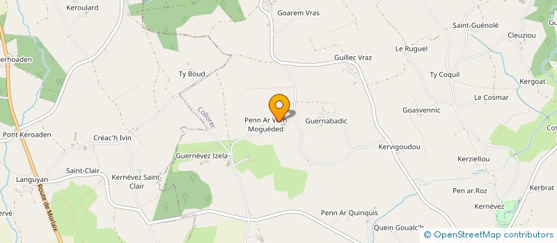 localisation de l'entreprise GROUPEMENT AGRICOLE D'EXPLOITATION EN COMMUN AGREE DE PEN AR VERN à COLLOREC