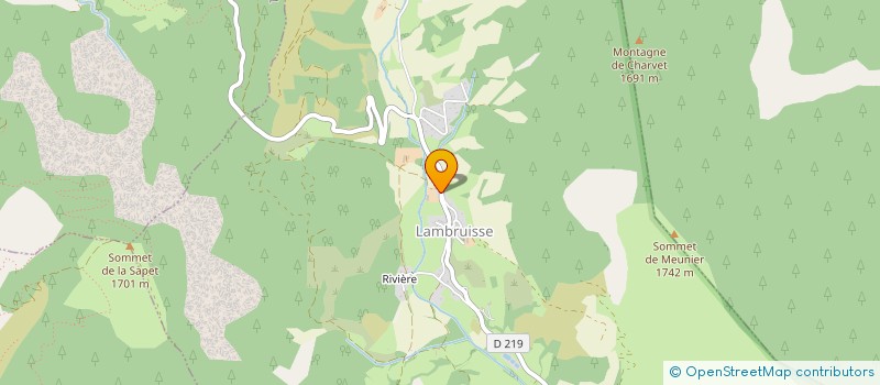 localisation de l'entreprise GROUPEMENT AGRICOLE D'EXPLOITATION EN COMMUN AGREE DES BEDIGUES à LAMBRUISSE