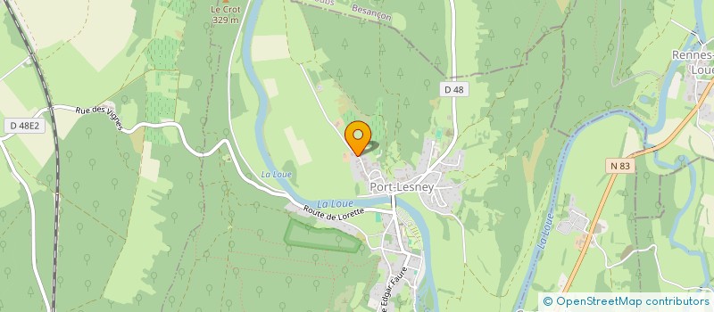 localisation de l'entreprise GROUPEMENT AGRICOLE D'EXPLOITATION EN COMMUN AGREE DES BORDS DE LOUE  PORT-LESNEY