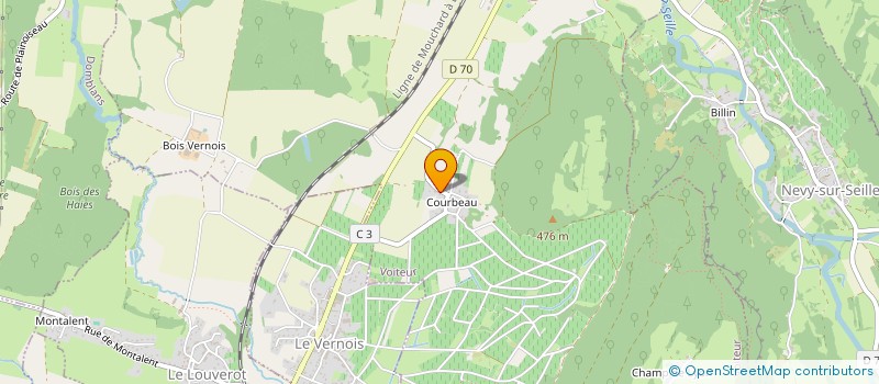 localisation de l'entreprise GROUPEMENT AGRICOLE D'EXPLOITATION EN COMMUN AGREE DES BOUCHETTES  FRONTENAY