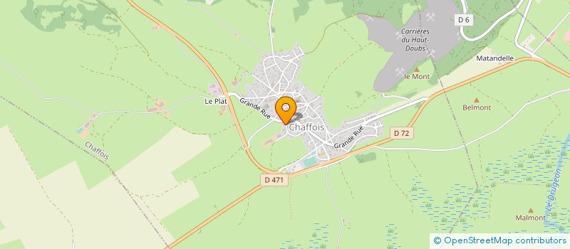 localisation de l'entreprise GROUPEMENT AGRICOLE D'EXPLOITATION EN COMMUN AGREE DES FERMES VOISINES à CHAFFOIS
