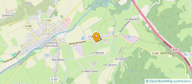 localisation de l'entreprise GROUPEMENT AGRICOLE D'EXPLOITATION EN COMMUN AGREE DES GANNES  EBREUIL