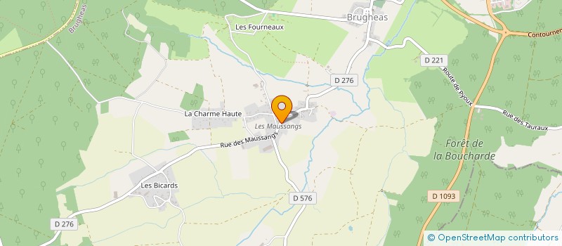 localisation de l'entreprise GROUPEMENT AGRICOLE D EXPLOITATION EN COMMUN AGREE DES MAUSSANGS à BRUGHEAS