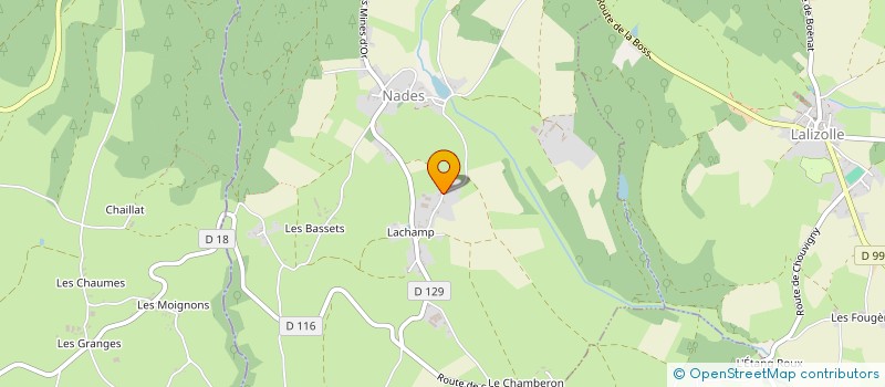 localisation de l'entreprise GROUPEMENT AGRICOLE D EXPLOITATION EN COMMUN AGREE DES PIERRES BLANCHES  NADES