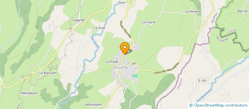localisation de l'entreprise GROUPEMENT AGRICOLE D'EXPLOITATION EN COMMUN AGREE DES PRADES à RAULHAC