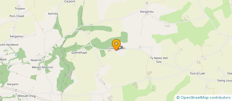 localisation de l'entreprise GROUPEMENT AGRICOLE D'EXPLOITATION EN COMMUN AGREE DU COSQUER VEN  ELLIANT