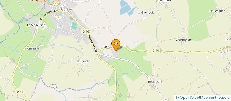 localisation de l'entreprise GROUPEMENT AGRICOLE D'EXPLOITATION EN COMMUN AGREE DU FAOUET à CORLAY