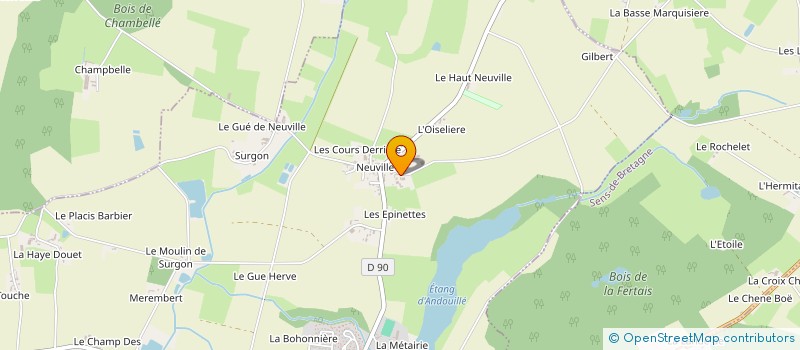 localisation de l'entreprise GROUPEMENT AGRICOLE D'EXPLOITATION EN COMMUN AGREE DU PUIT NEUVILLE à ANDOUILLE-NEUVILLE