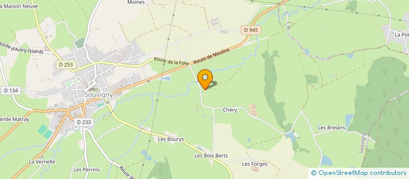 localisation de l'entreprise GROUPEMENT AGRICOLE D'EXPLOITATION EN COMMUN AGREE GUILLAUMIN  SOUVIGNY