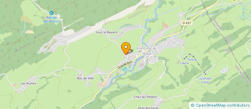 localisation de l'entreprise GROUPEMENT AGRICOLE D'EXPLOITATION EN COMMUN AGREE JEUNET à FONCINE-LE-HAUT