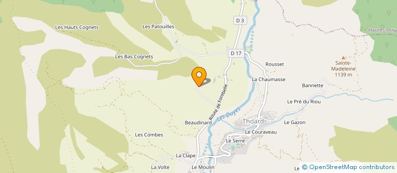 localisation de l'entreprise GROUPEMENT AGRICOLE D'EXPLOITATION EN COMMUN AGREE L'ADOUE DE JEANNE à THOARD