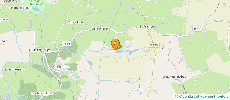 localisation de l'entreprise GROUPEMENT AGRICOLE D'EXPLOITATION EN COMMUN AGREE LA CHAUSSEE à LE CHATELLIER