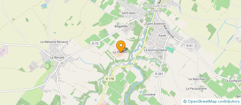 localisation de l'entreprise GROUPEMENT AGRICOLE D'EXPLOITATION EN COMMUN AGREE LA FERME DES 100 POULES ET... à CORCOUE-SUR-LOGNE