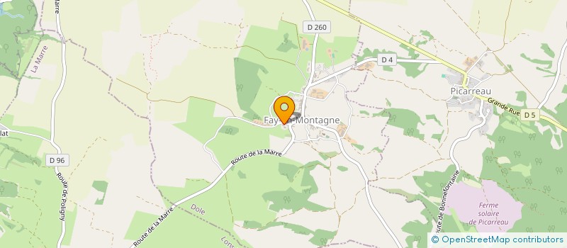 localisation de l'entreprise GROUPEMENT AGRICOLE D'EXPLOITATION EN COMMUN AGREE LA FERME DES 3 OURS à FAY-EN-MONTAGNE