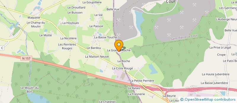 localisation de l'entreprise GROUPEMENT AGRICOLE D EXPLOITATION EN COMMUN AGREE LA GRANDE ROCHE à SAINT-PIERRE-LA-COUR